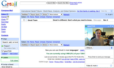Google lanza al mercado el chat de voz y vídeo de Gmail