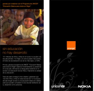 Orange y Nokia se unen con UNICEF