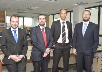 De izquierda a derecha: Pablo Teijeira, de Sophos; Xavi Martínez, de BlackBerry; Alain Karioty, de A10 Networks y Bosco Espinosa, de Kaspersky