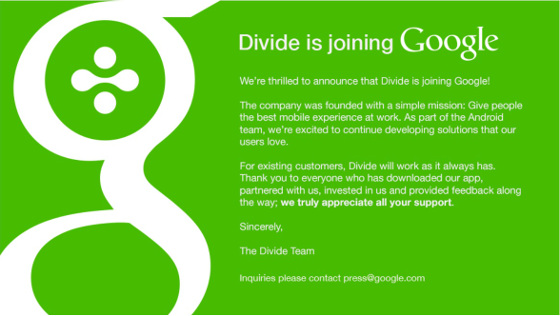 Google compra Divide