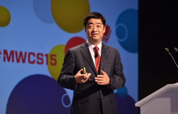 Ken Hu, CEO de Huawei en su intervención en el MWCS 2015.