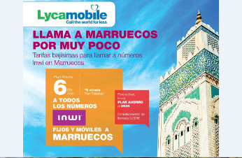 Nueva tarifa de Lycamobile para llamar a Marruecos más barato