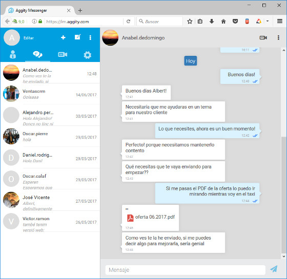 Corporate Messenger by aggity, la competencia española a WhatsApp Business