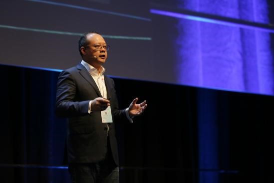 Vincent Pang, presidente de Huawei en Europa Occidental, durante su intervención en el HCE2017.