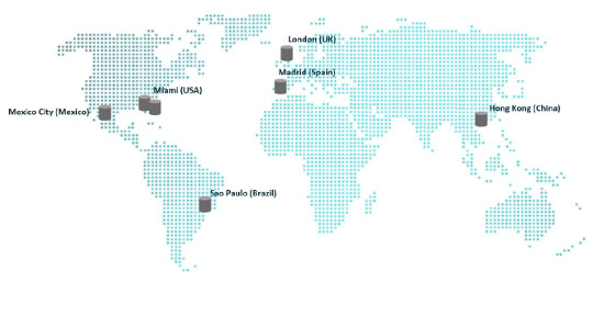 Telefónica International Wholesale Services implementa 7 nuevos concentradores de red en América, Europa y Asia.