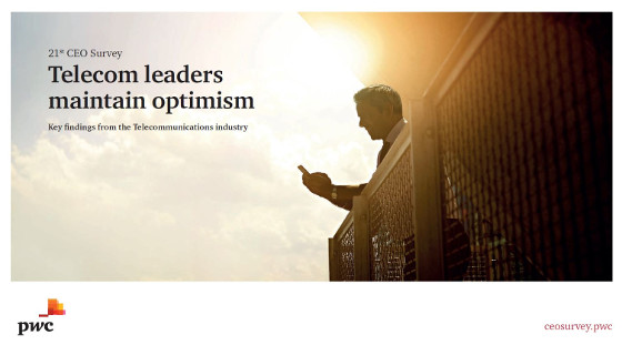 Encuesta Mundial elaborada por PwC a 60 primeros ejecutivos de compañías de telecomunicaciones.