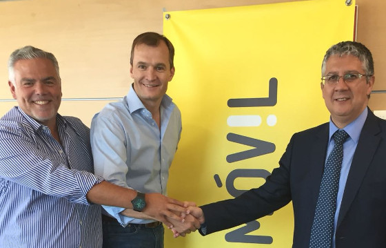 Eduardo Taulet, presidente ejecutivo de Ufinet, Meinrad Spenger, consejero delegado de MásMóvil y Juan Francisco Fraga, director general de Ufinet.