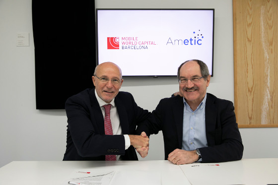 AMETIC renueva el acuerdo de colaboración en 5G con Mobile World Capital Barcelona.