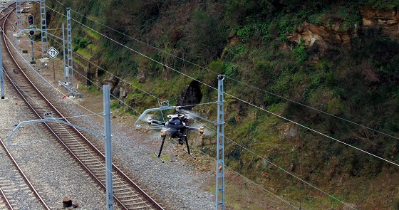 Inspección remota de las vías ferroviarias con 5G y drones.