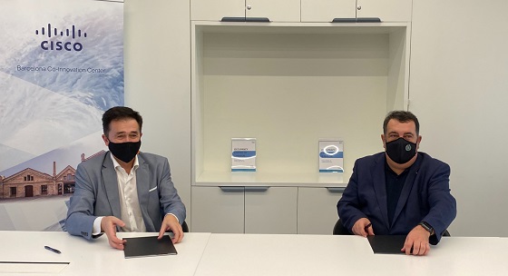 Ernesto Gasco, Alto Comisionado para la Lucha contra la Pobreza Infantil, y Andreu Vilamitjana, director general de Cisco España.