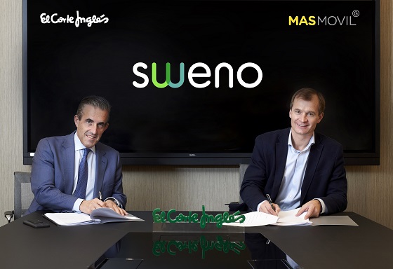 Firma del acuerdo entre MásMóvil y El Corte Inglés para crear Sweno.