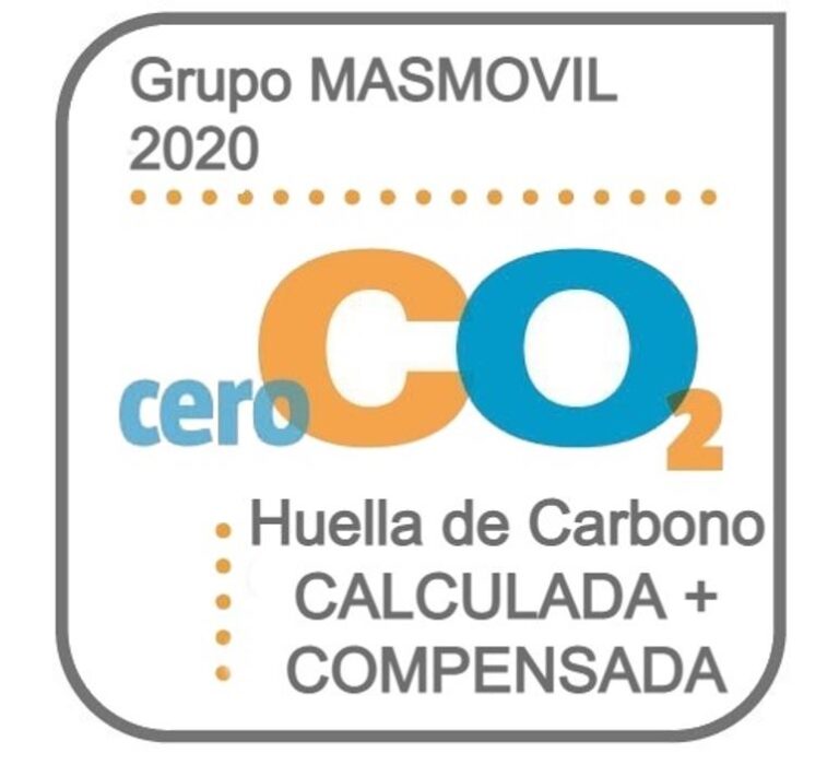 MásMóvil alcanzó el nivel de 0 emisiones netas de carbono en 2020.
