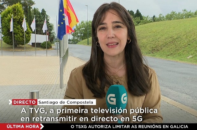 Televisión de Galicia retransmite en directo con la 5G de Telefónica.