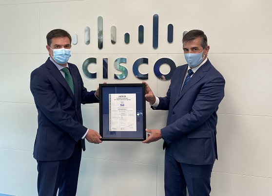 AENOR certifica la seguridad cloud de Cisco Webex.