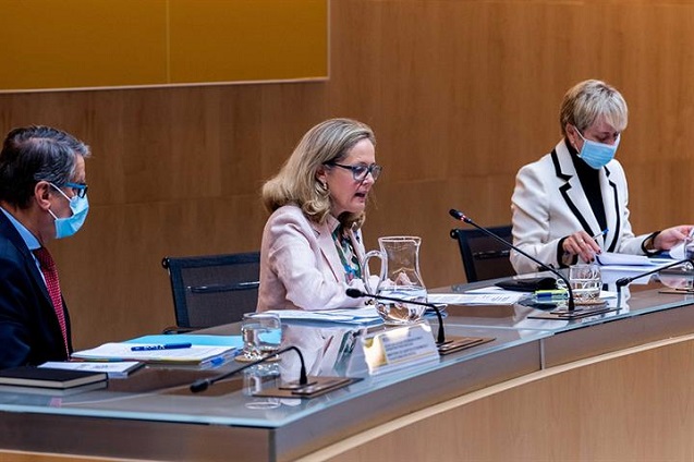 Nadia Calviño durante la Conferencia Sectorial para la Transformación Digital.