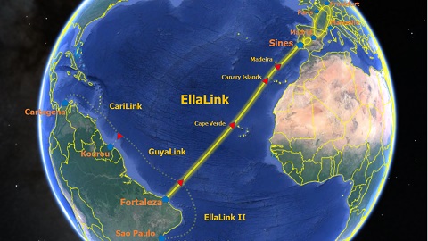 El cable submarino EllaLink que conecta América Latina y Europa ya está operativo