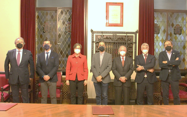 Firma del acuerdo entre la AEIT-Madrid y el COIT con el Ayuntamiento de Alcalá de Henares.