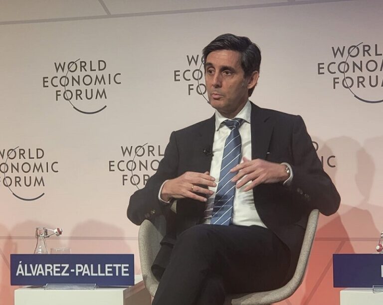 Álvarez-Pallete en Davos 2022.