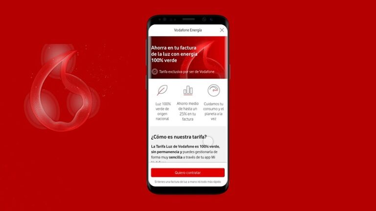 Se podrá contratar a través de la app MiVodafone.