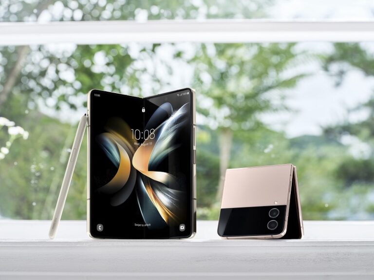 4ª generación de los smartphones plegables de Samsung: Galaxy Z Fold4 y Galaxy Z Flip4.